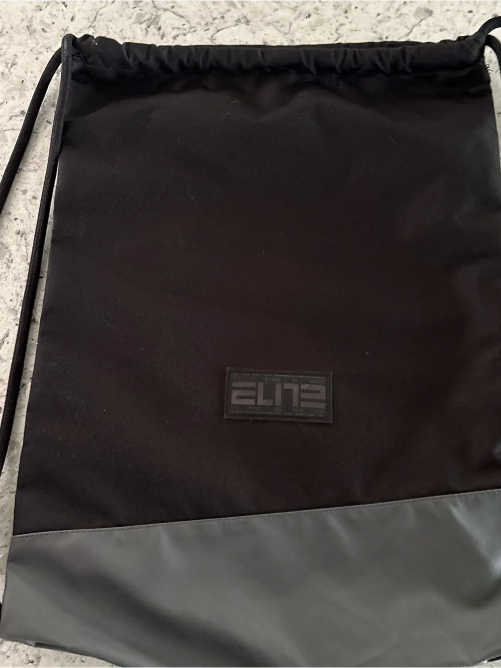 Nike Black and Gray Drawstring Backpack with Reflective Accent